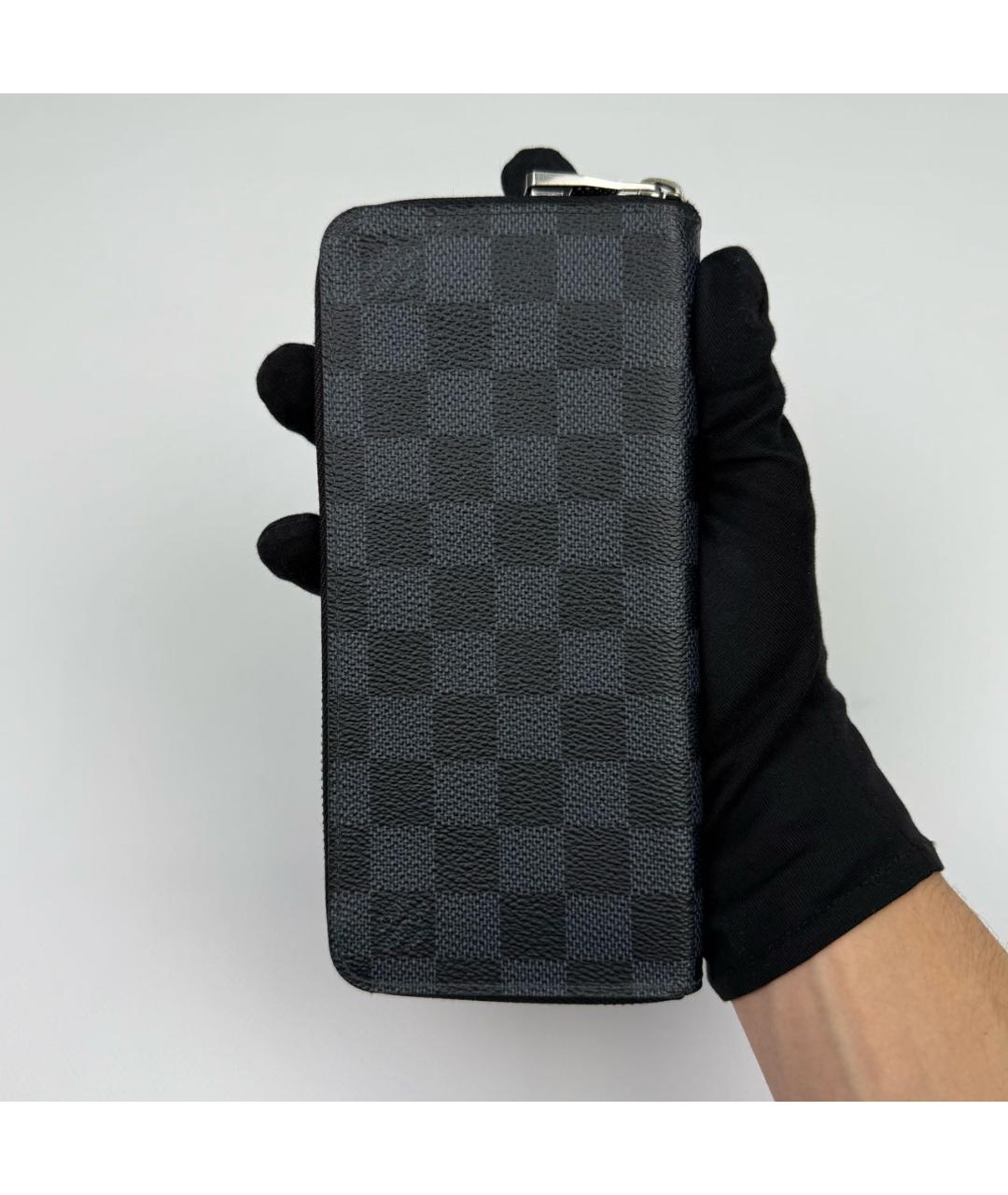 LOUIS VUITTON Темно-синий кожаный кошелек, фото 2
