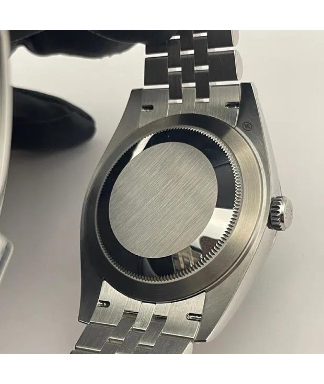 ROLEX Черные часы из белого золота, фото 4