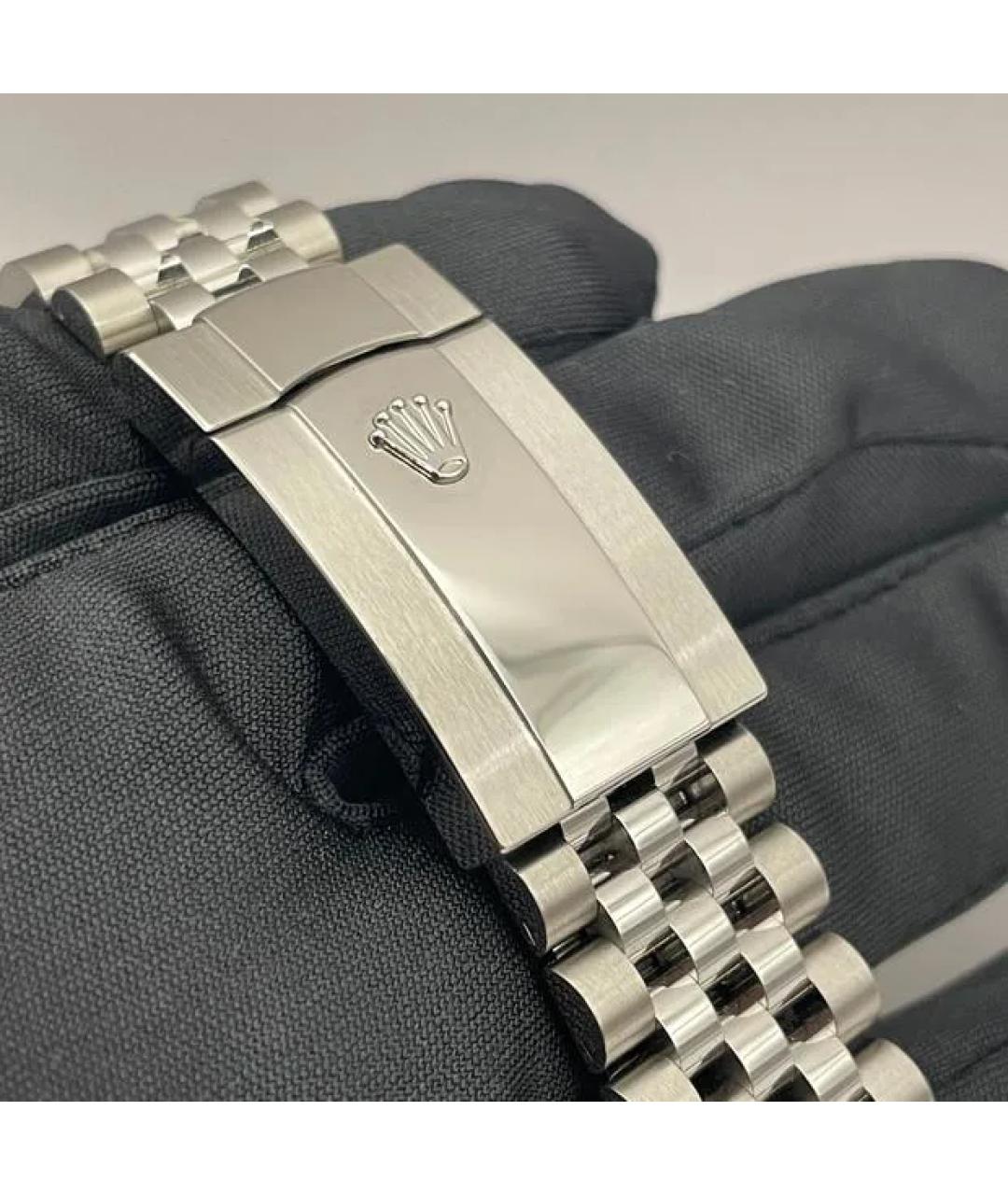 ROLEX Черные часы из белого золота, фото 5