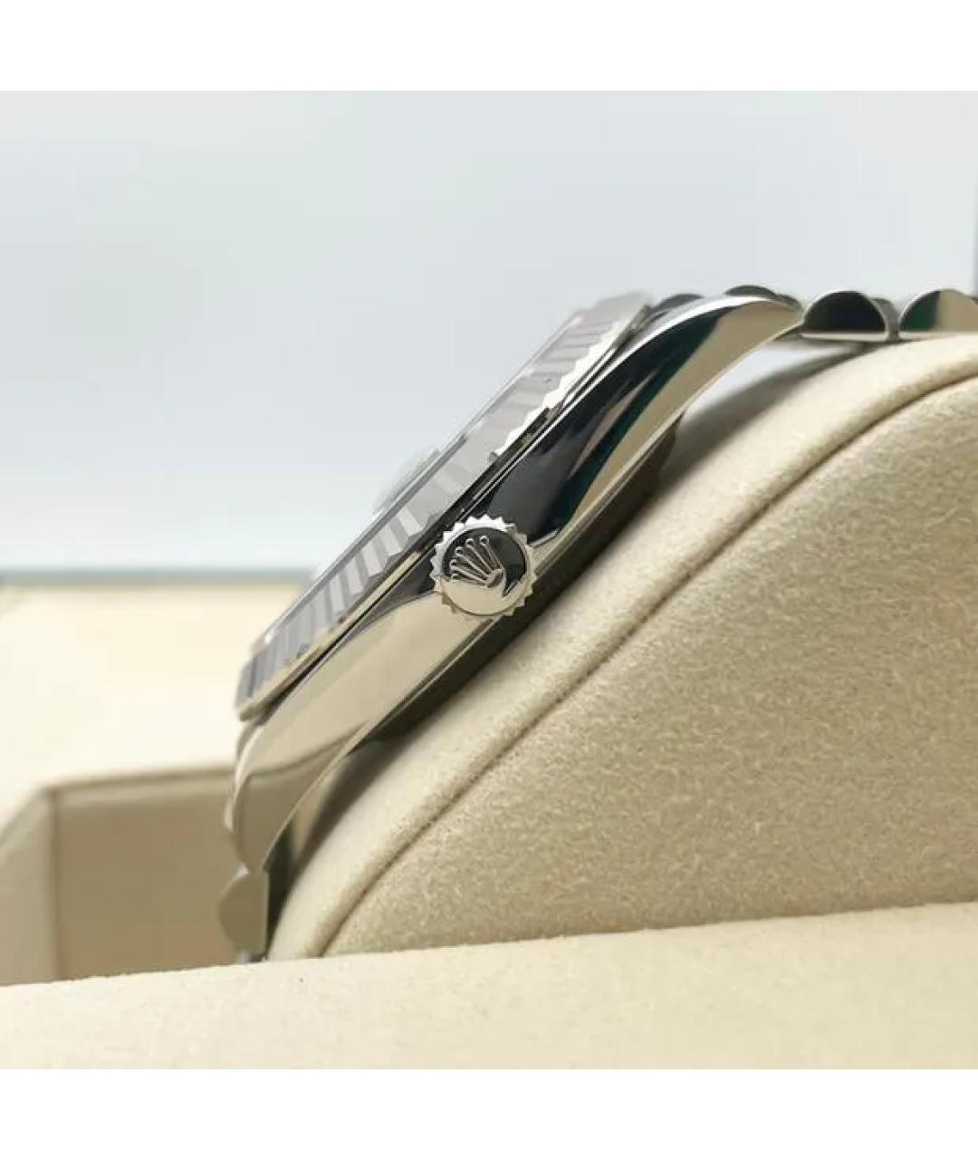 ROLEX Зеленые часы из белого золота, фото 4