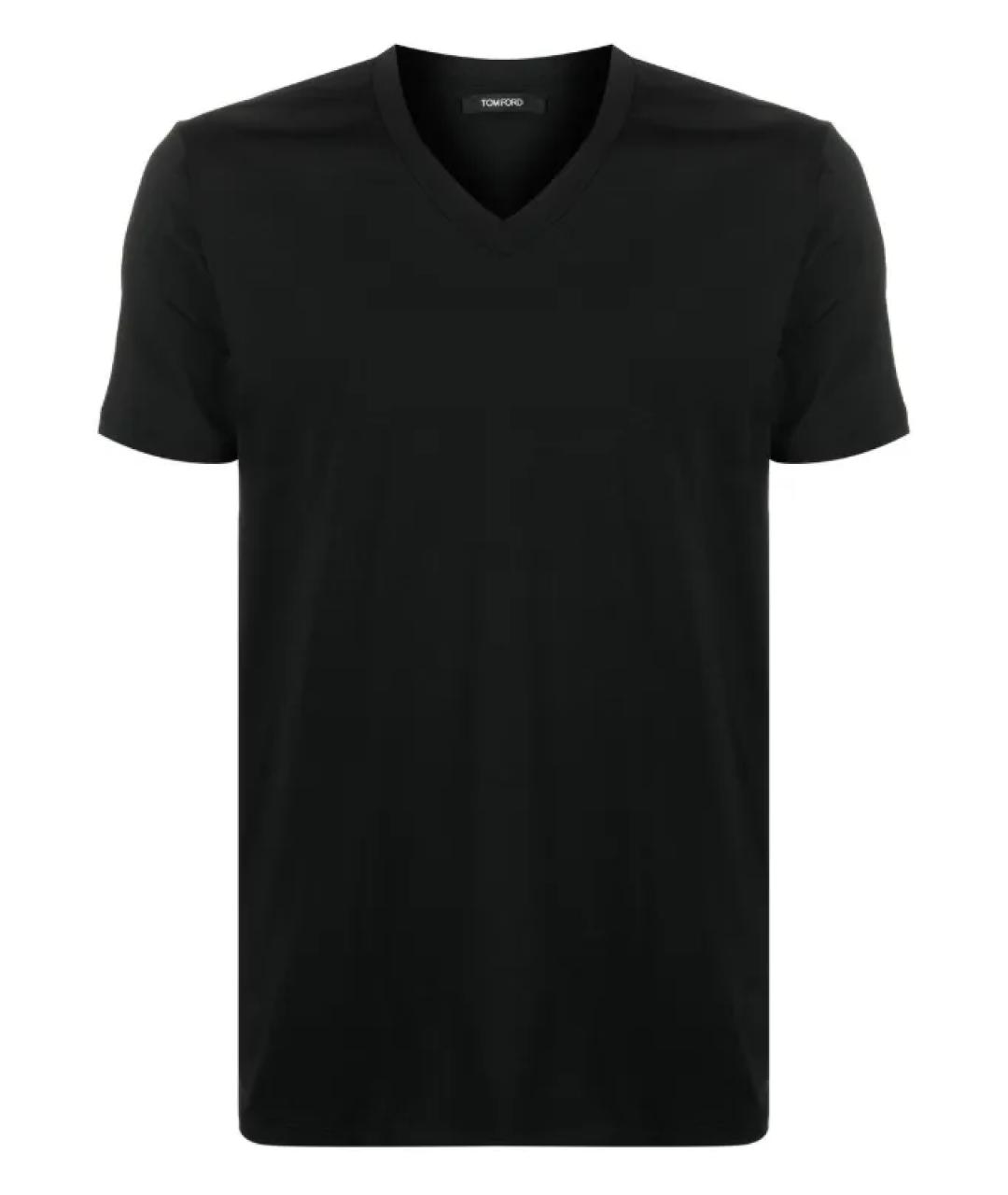 TOM FORD Черная хлопковая футболка, фото 3