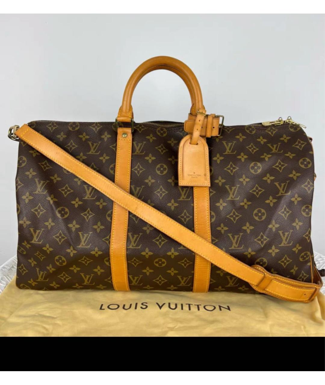 LOUIS VUITTON Коричневая дорожная/спортивная сумка, фото 2