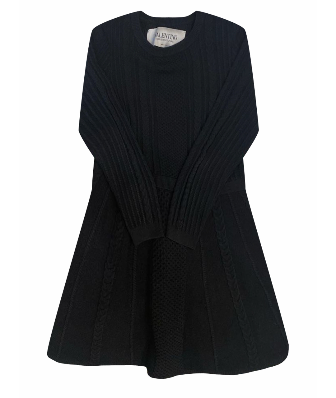 VALENTINO Черное вискозное платье, фото 1