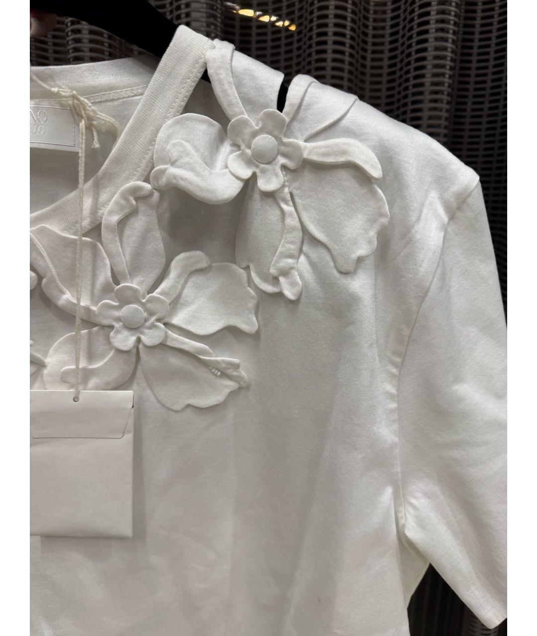VALENTINO Белая хлопковая футболка, фото 3