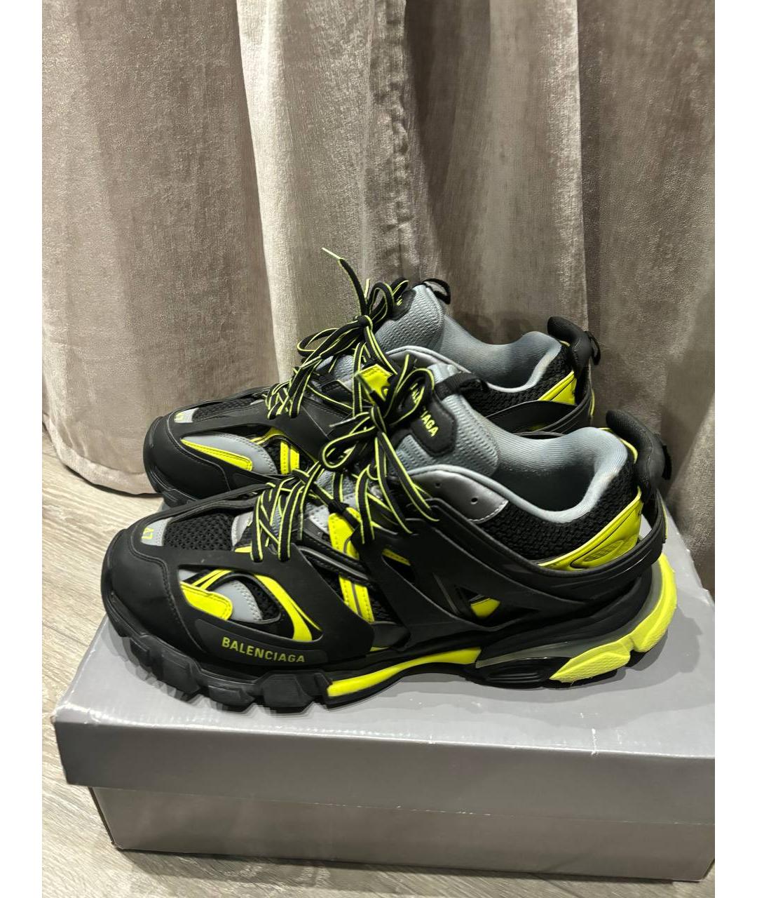 BALENCIAGA Черные кожаные низкие кроссовки / кеды, фото 5