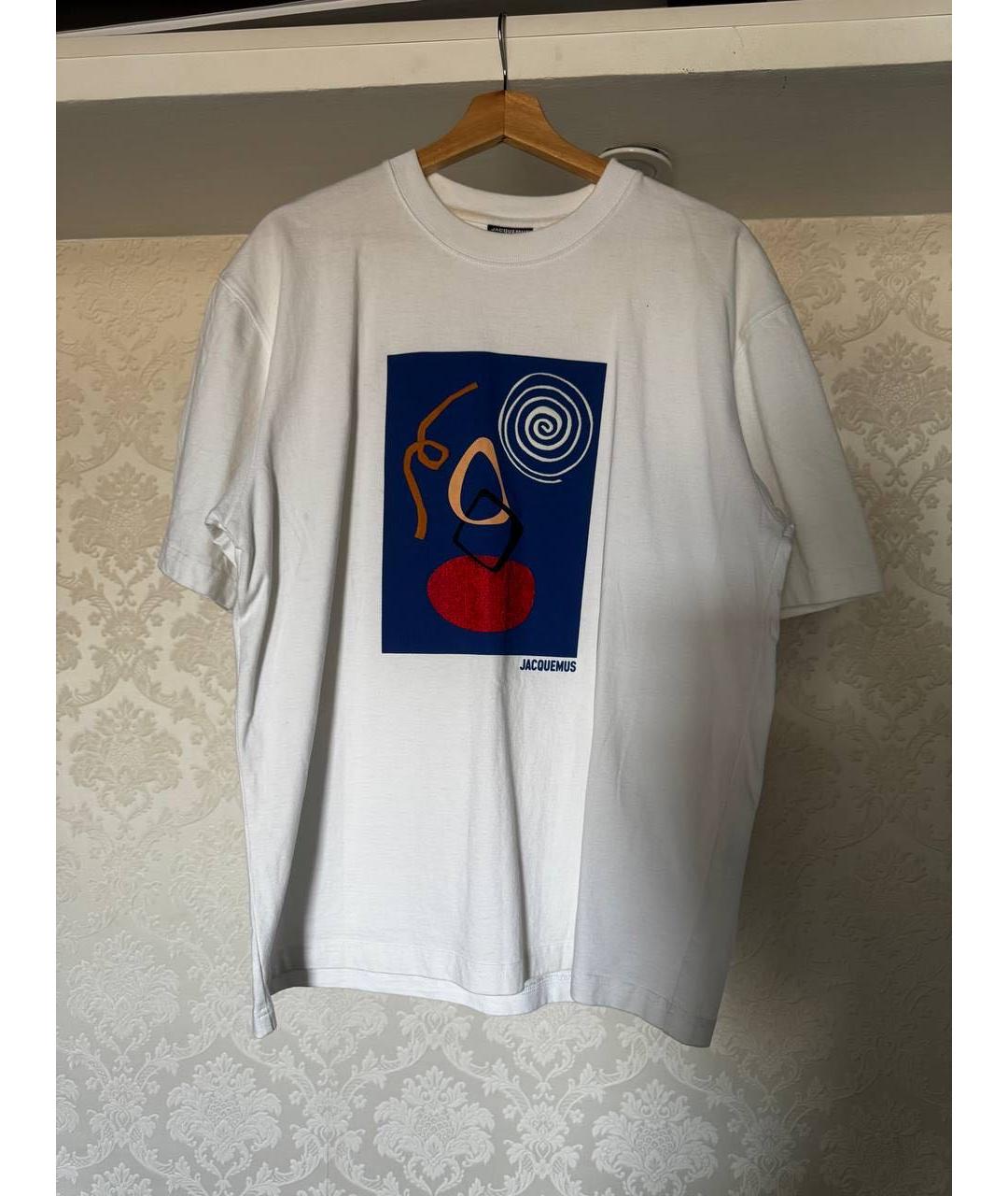 JACQUEMUS Белая хлопковая футболка, фото 2
