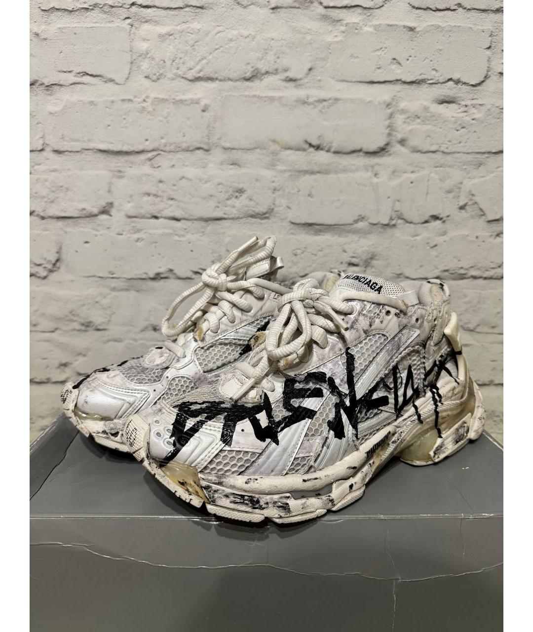 BALENCIAGA Белые кроссовки, фото 2