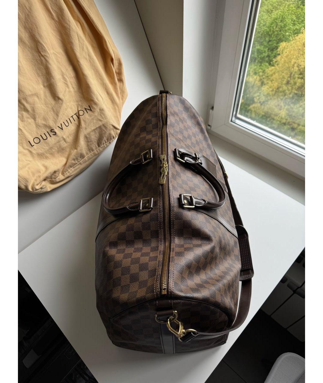 LOUIS VUITTON Коричневая дорожная/спортивная сумка, фото 3