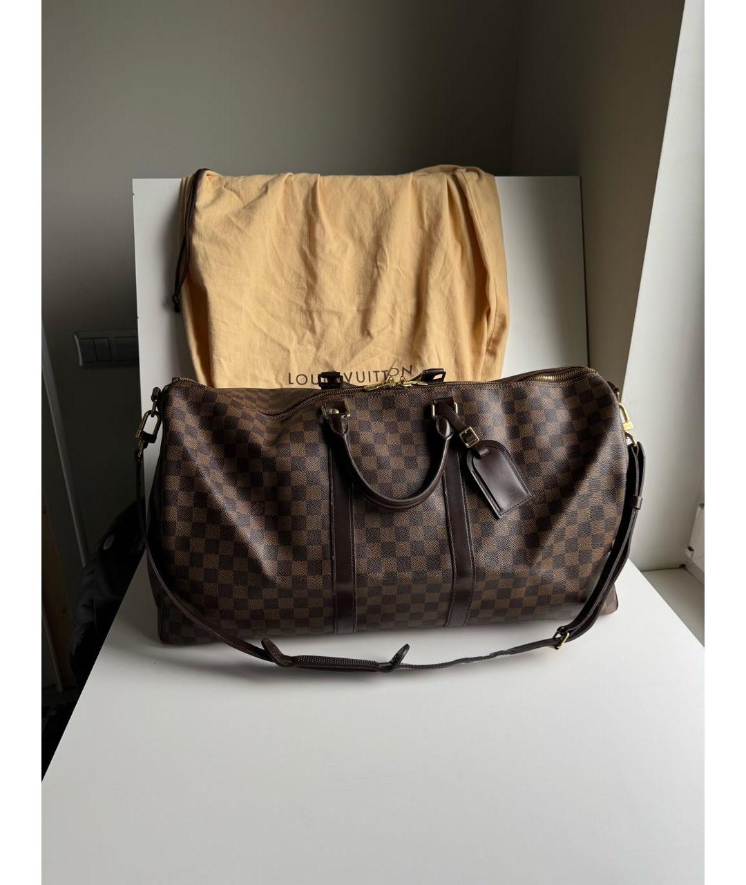 LOUIS VUITTON Коричневая дорожная/спортивная сумка, фото 9