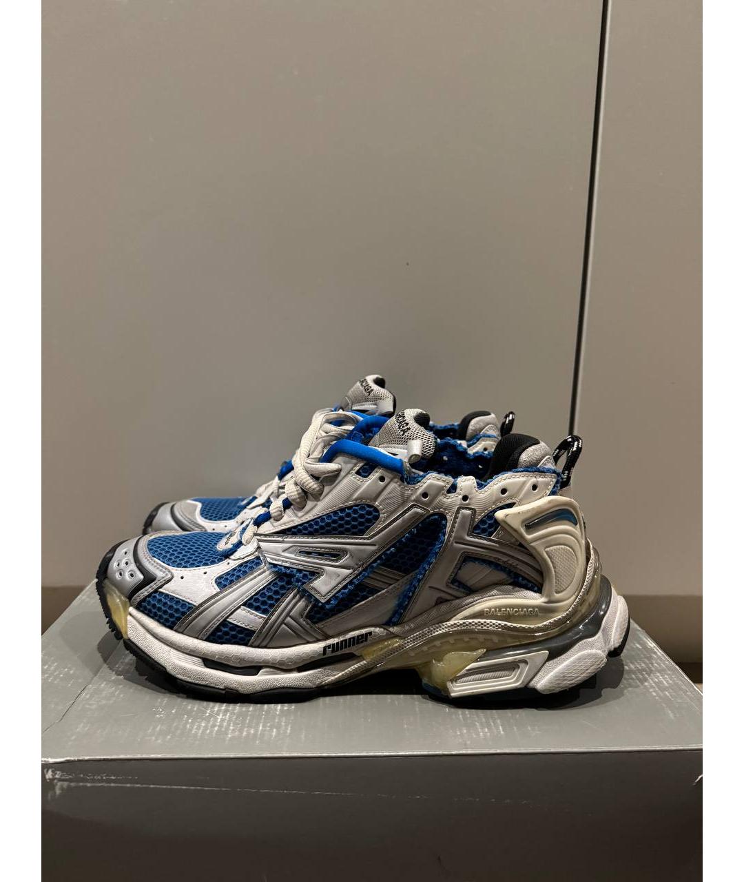 BALENCIAGA Синие низкие кроссовки / кеды, фото 8