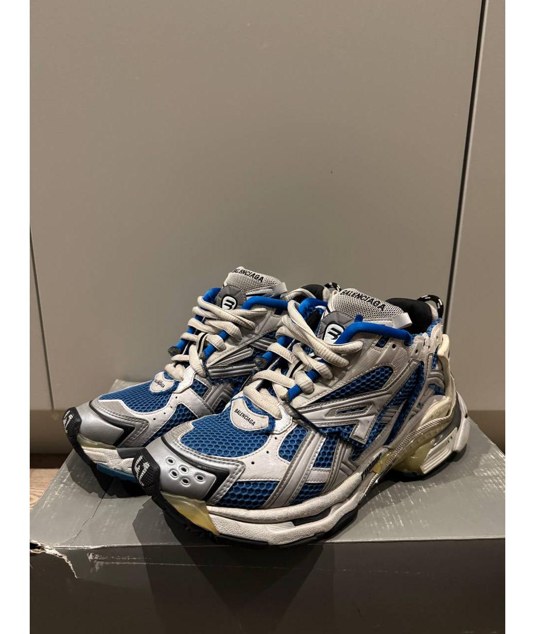 BALENCIAGA Синие низкие кроссовки / кеды, фото 2