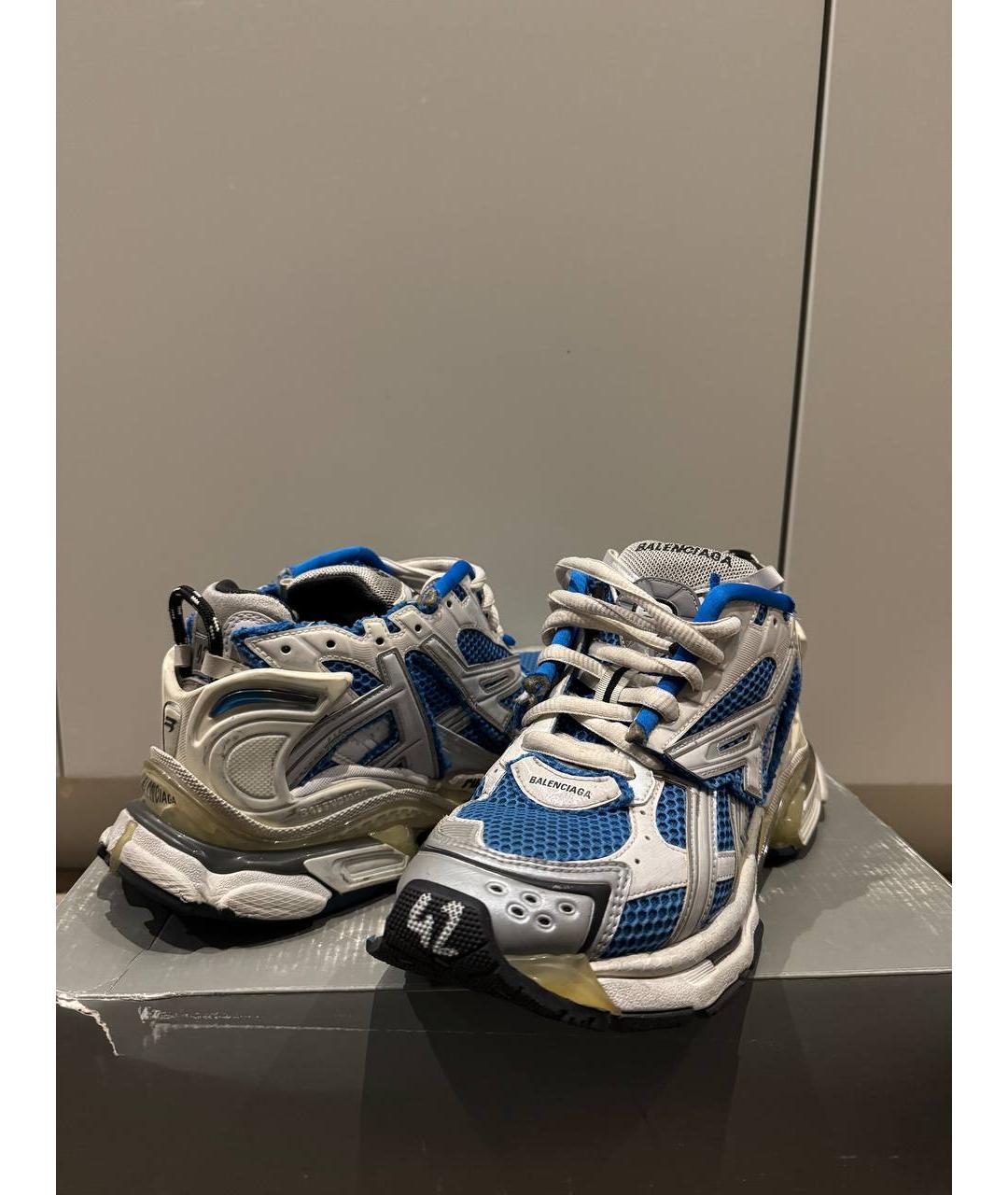 BALENCIAGA Синие низкие кроссовки / кеды, фото 3