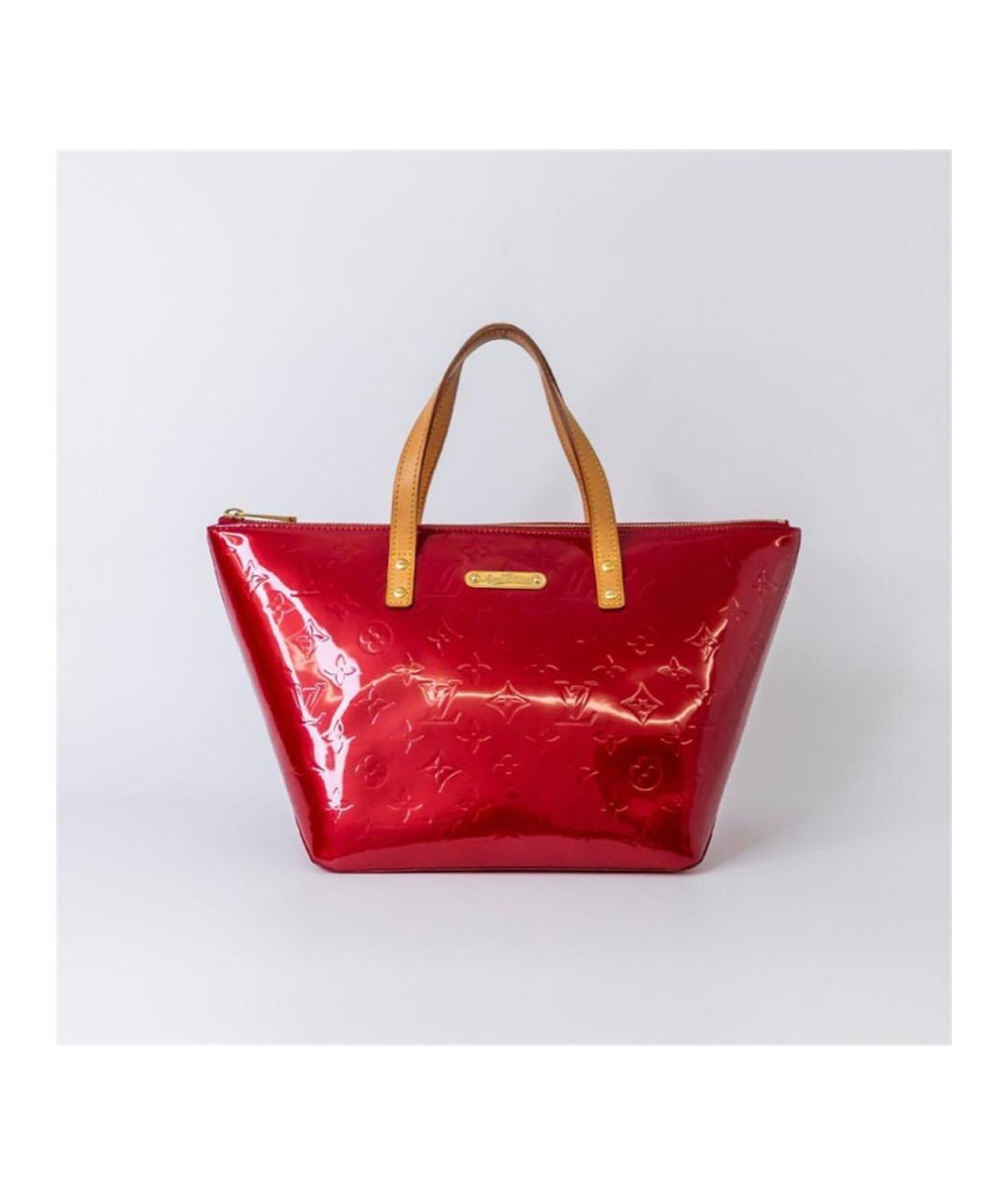 LOUIS VUITTON Красная сумка тоут из лакированной кожи, фото 2