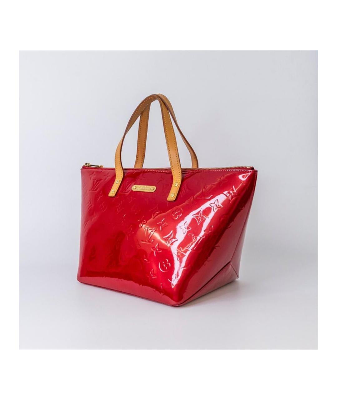 LOUIS VUITTON Красная сумка тоут из лакированной кожи, фото 3