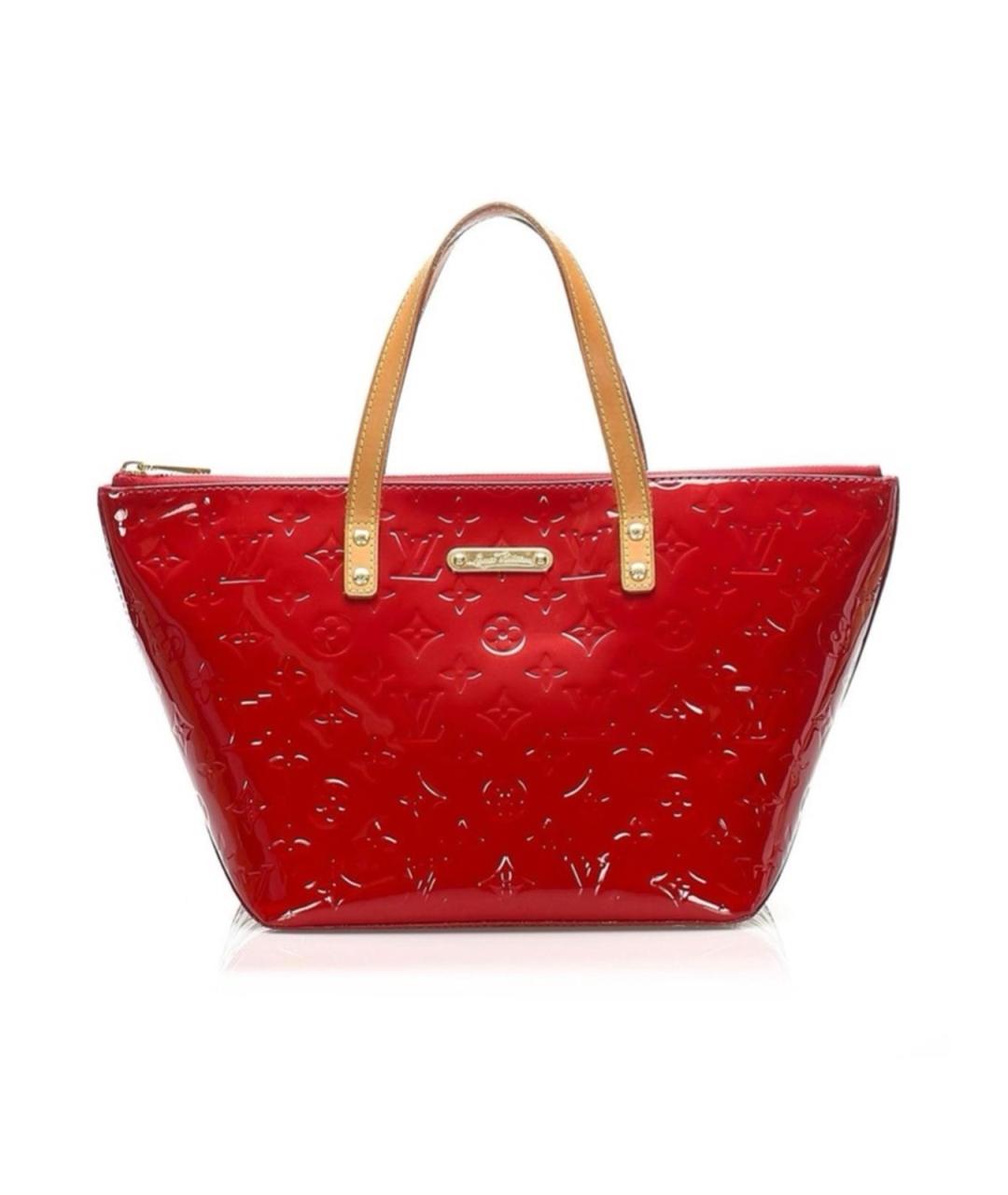 LOUIS VUITTON Красная сумка тоут из лакированной кожи, фото 1