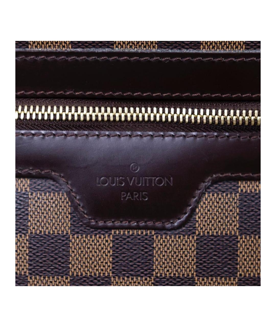 LOUIS VUITTON Коричневая кожаная юбка миди, фото 5