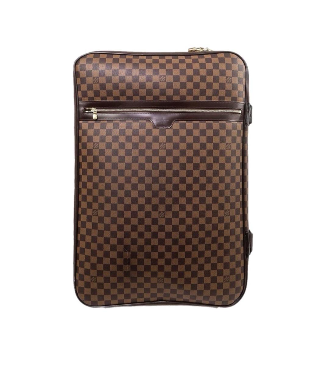 LOUIS VUITTON Коричневая кожаная юбка миди, фото 1
