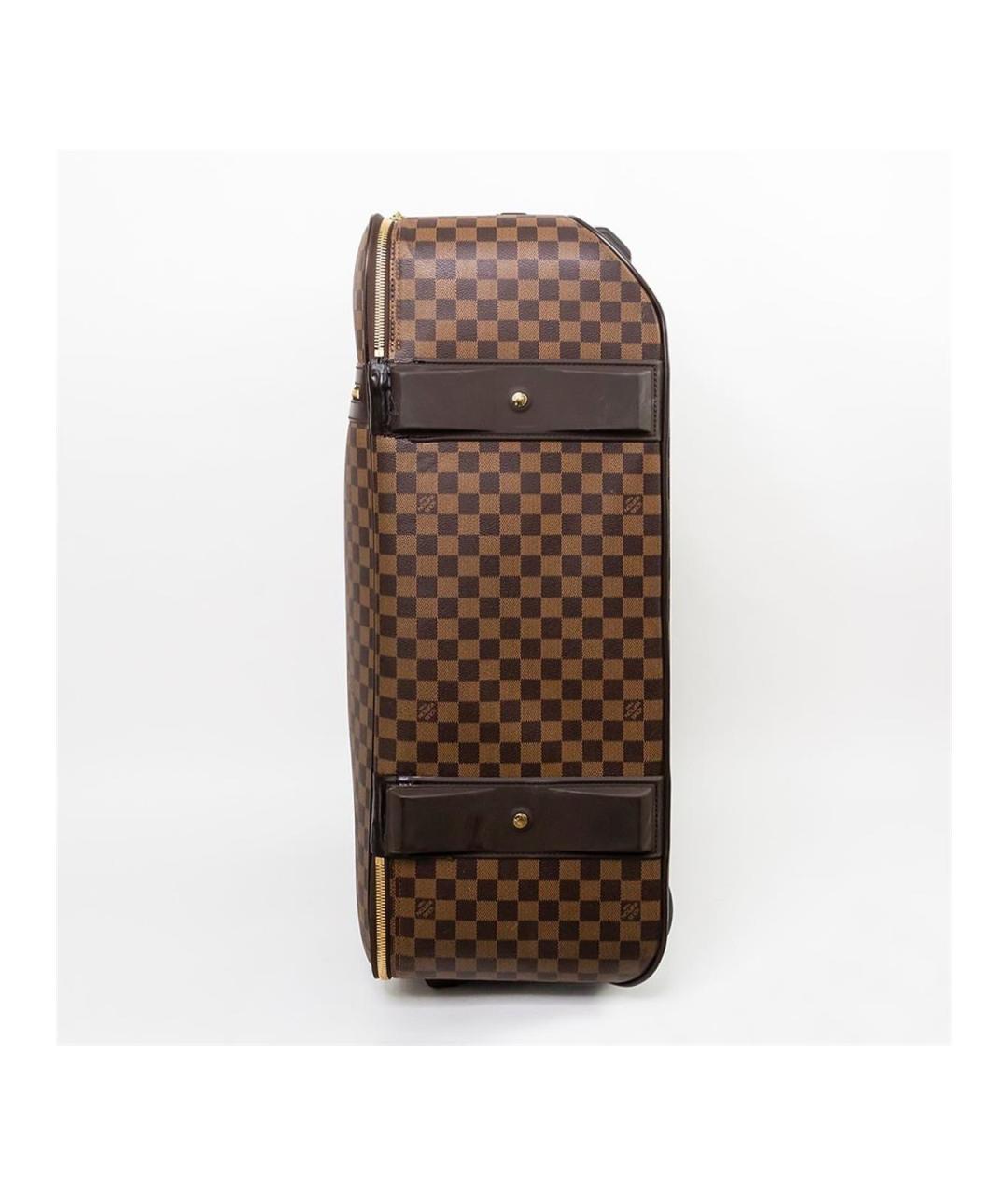 LOUIS VUITTON Коричневая кожаная юбка миди, фото 3