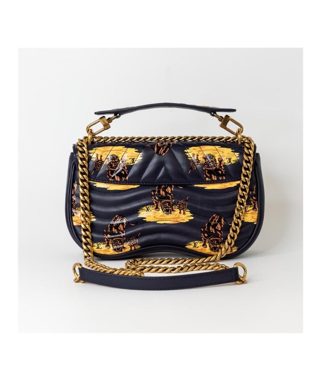 LOUIS VUITTON Синяя кожаная сумка тоут, фото 4