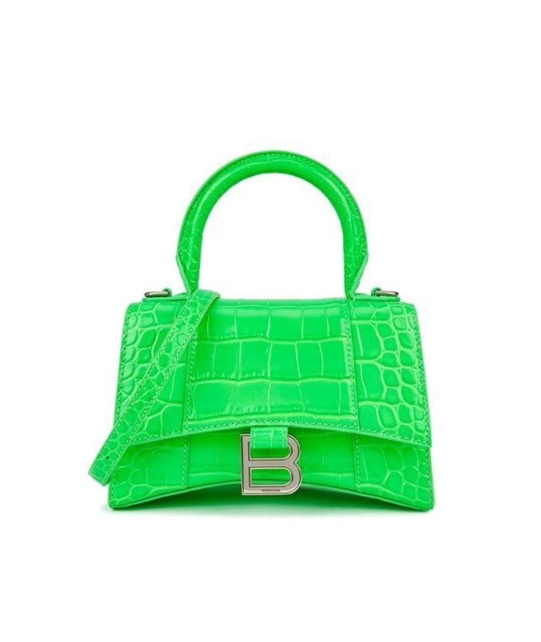 BALENCIAGA Зеленая льняная сумка тоут, фото 1