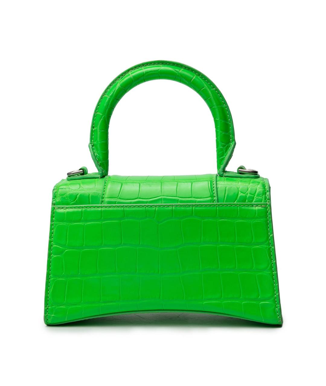 BALENCIAGA Зеленая льняная сумка тоут, фото 4