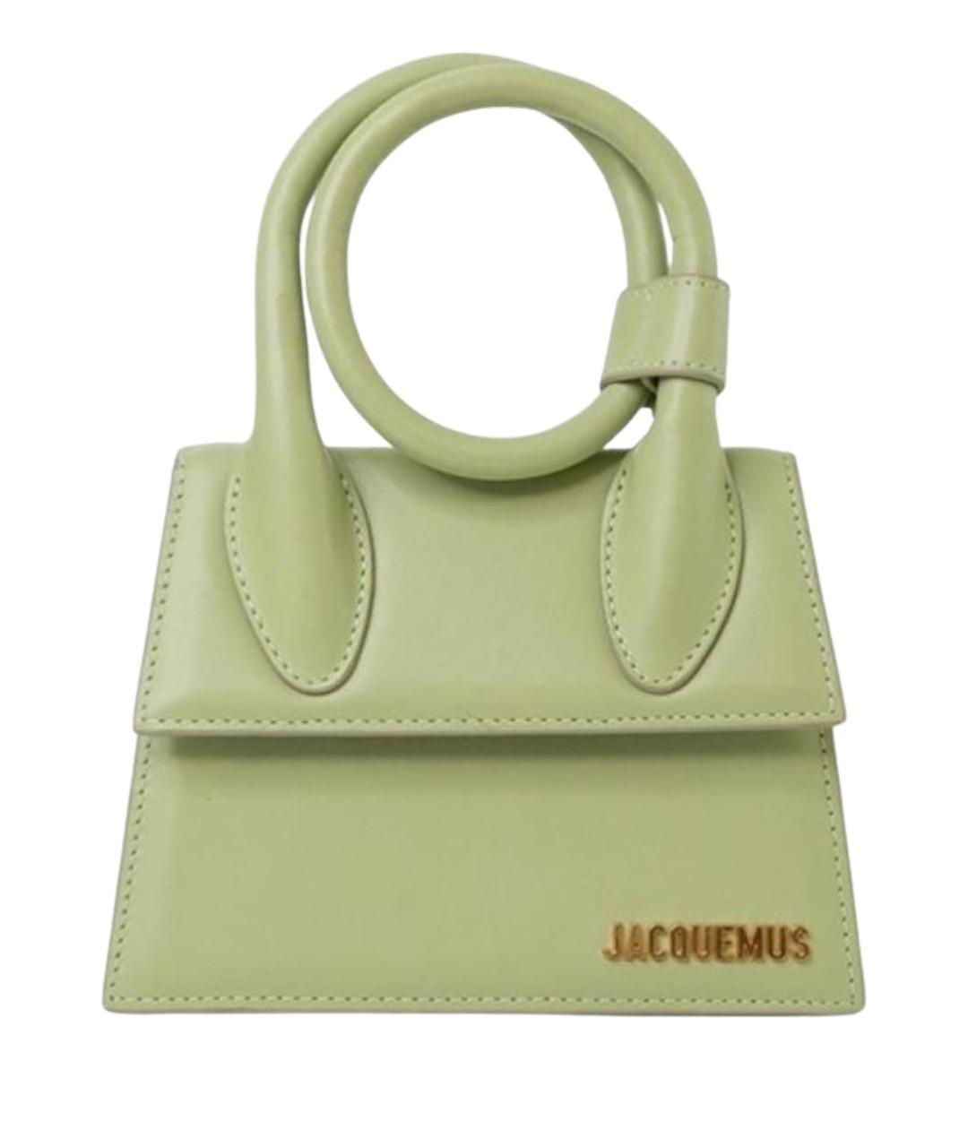 JACQUEMUS Зеленая кожаная сумка через плечо, фото 1