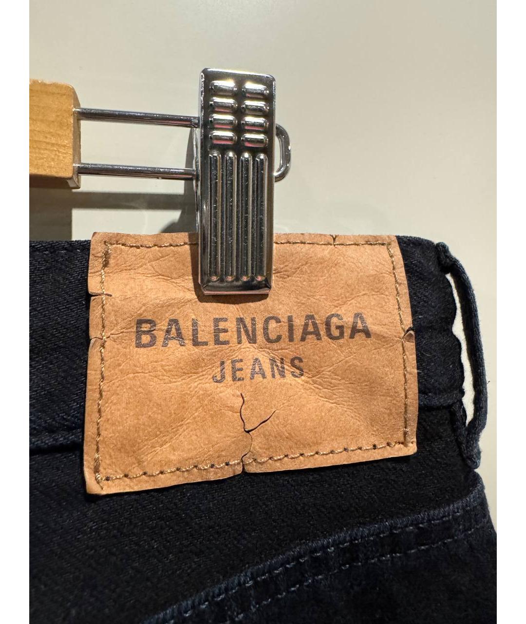 BALENCIAGA Темно-синие хлопковые прямые джинсы, фото 7