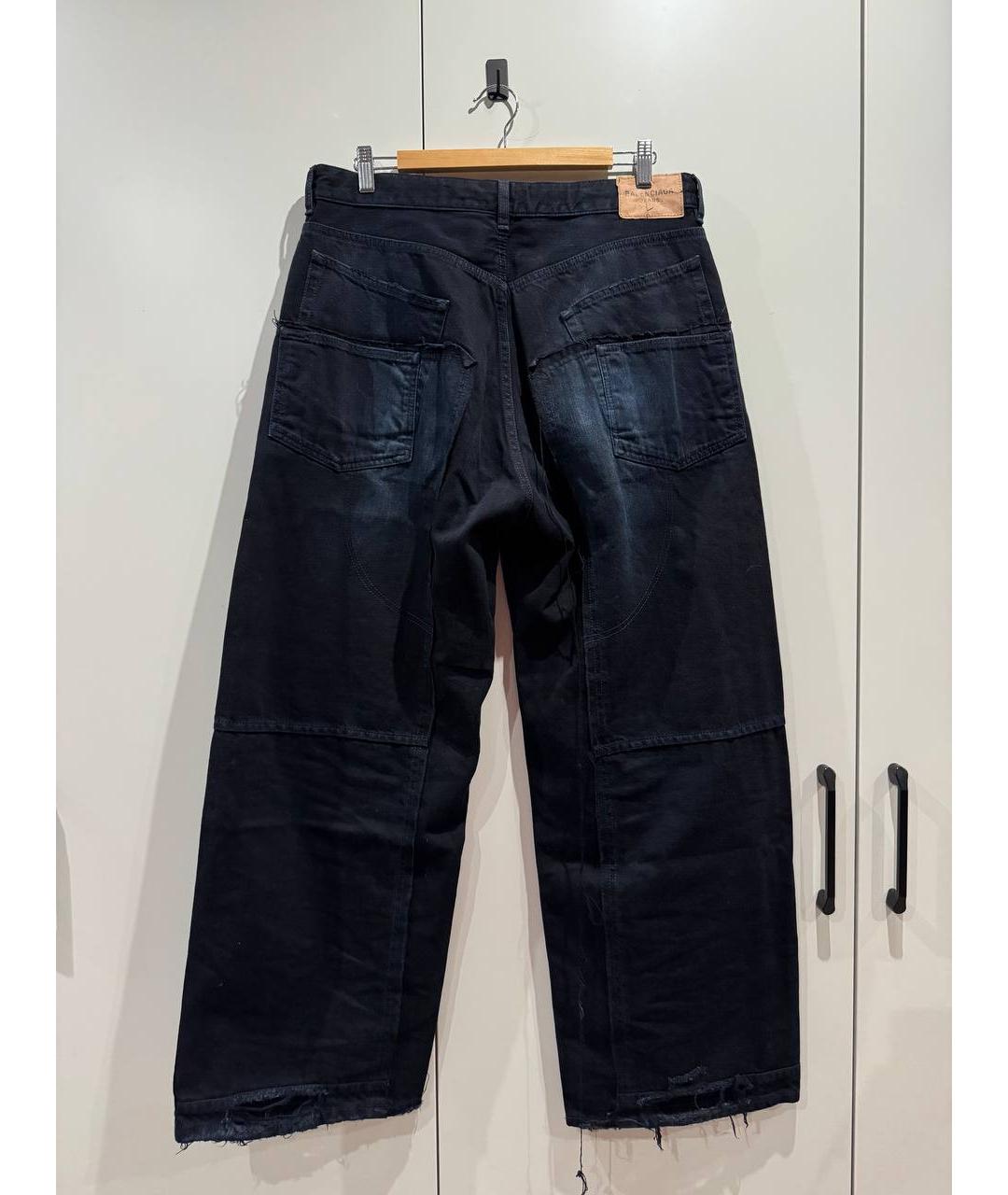 BALENCIAGA Темно-синие хлопковые прямые джинсы, фото 2