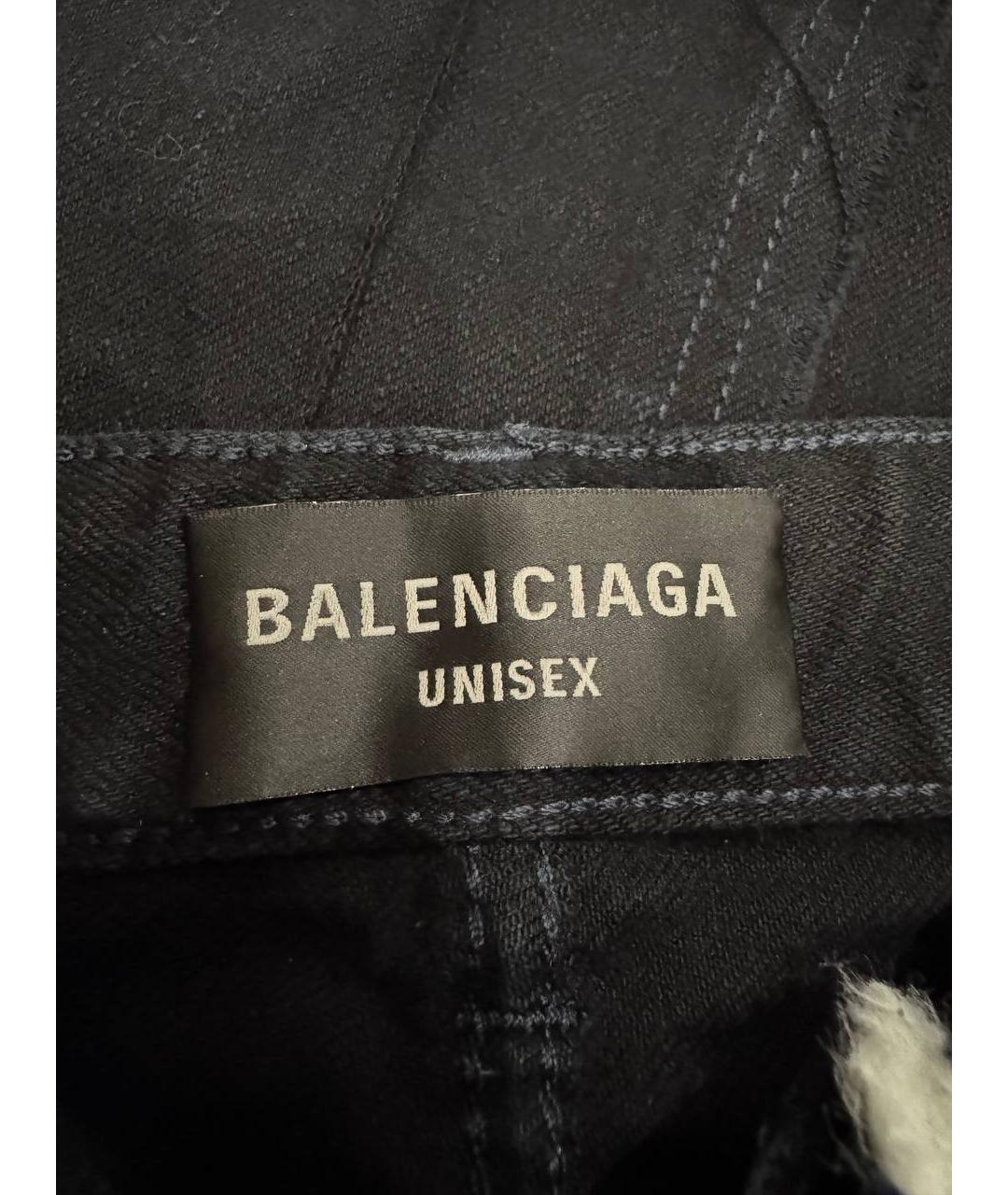 BALENCIAGA Темно-синие хлопковые прямые джинсы, фото 8
