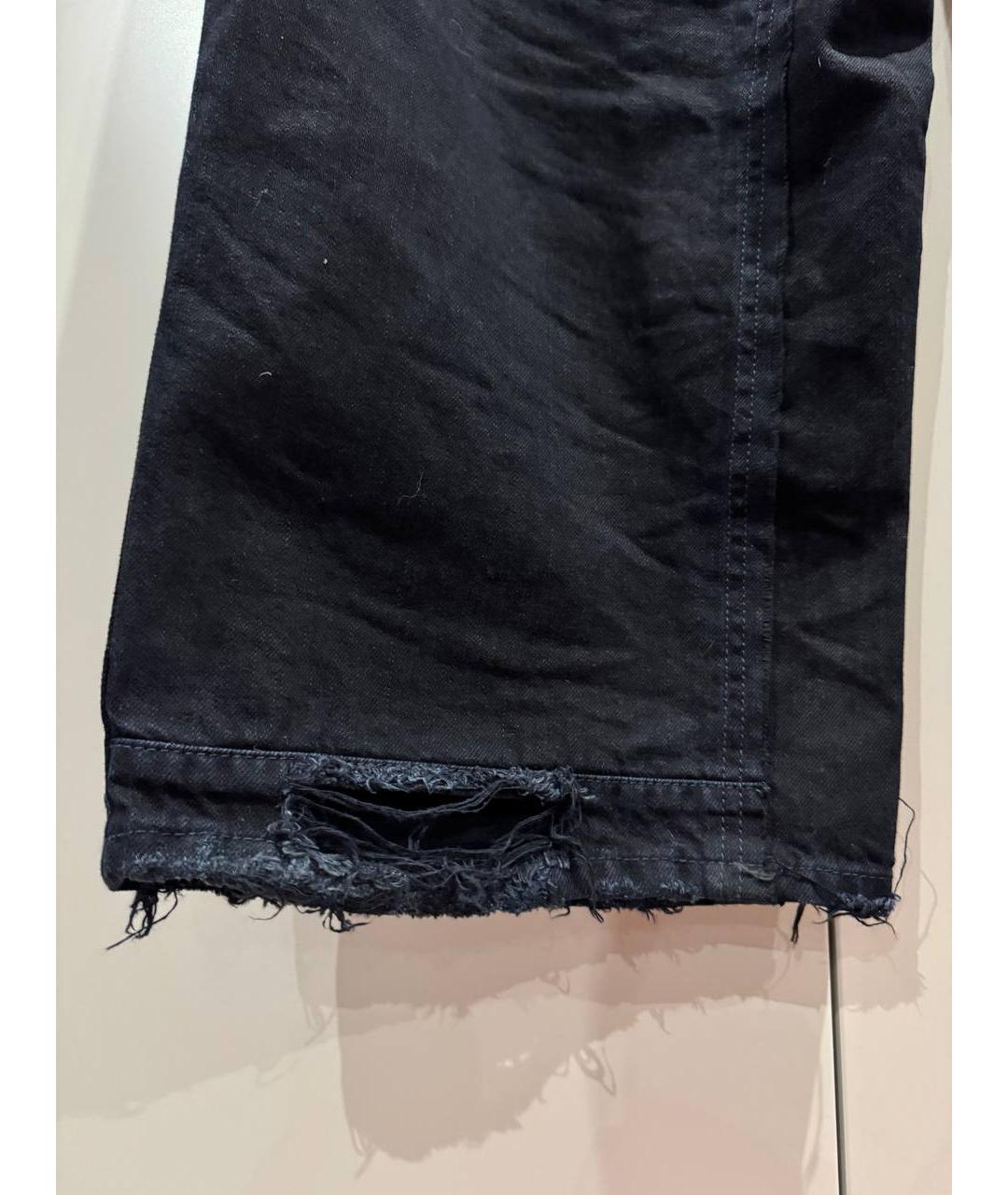 BALENCIAGA Темно-синие хлопковые прямые джинсы, фото 5