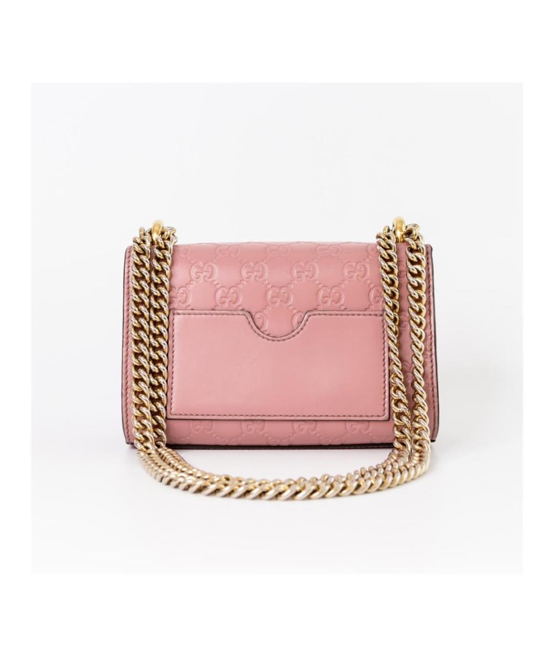 GUCCI Розовая кожаная сумка тоут, фото 4