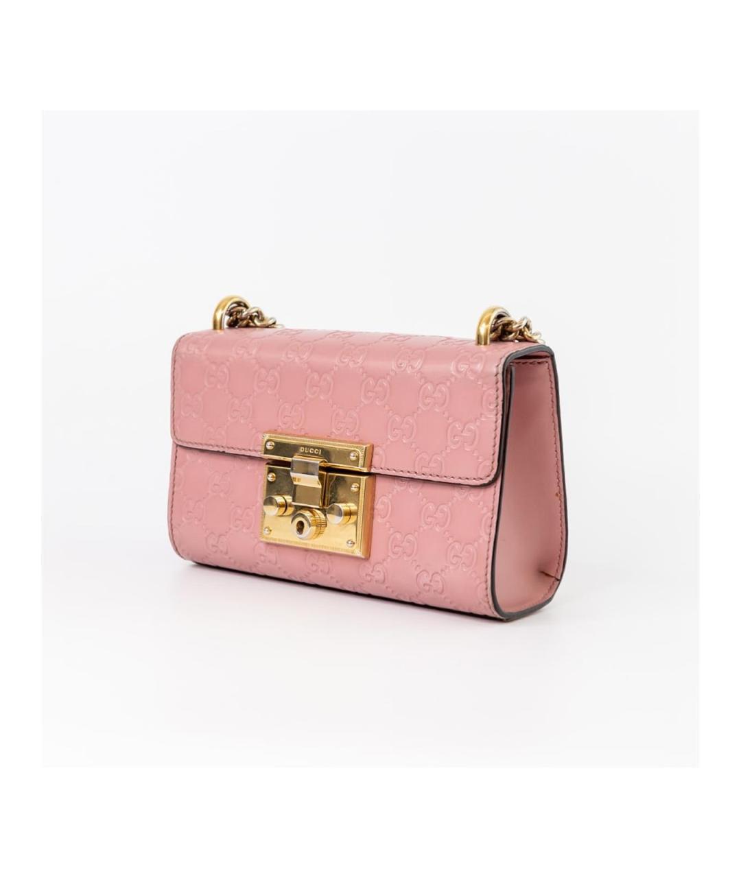 GUCCI Розовая кожаная сумка тоут, фото 3