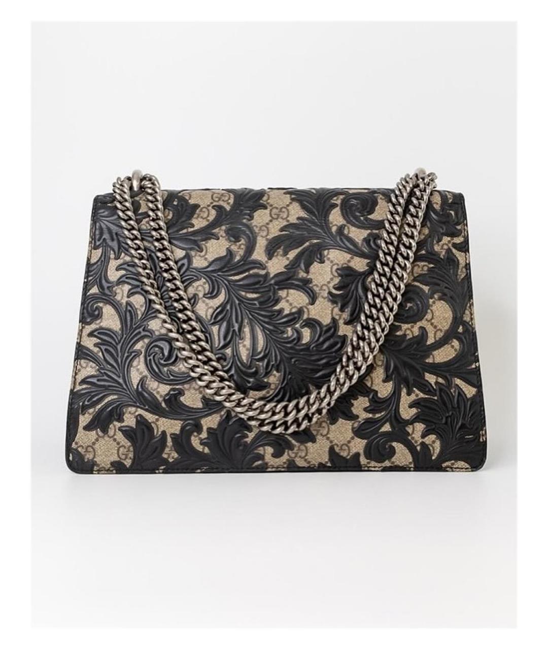 GUCCI Черная кожаная сумка тоут, фото 3
