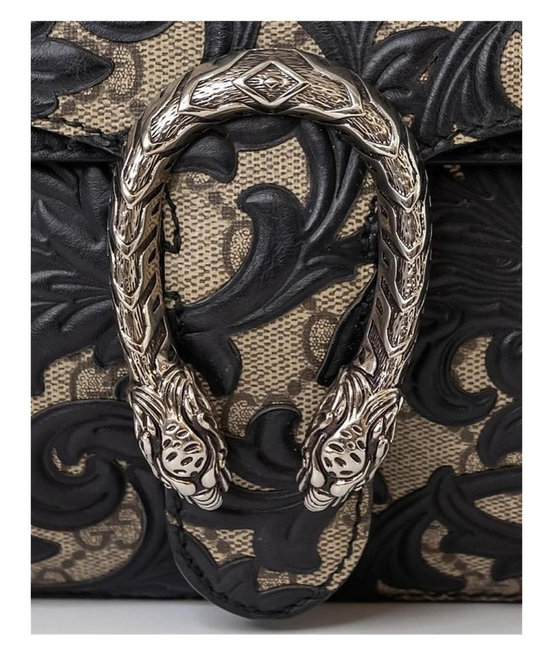 GUCCI Черная кожаная сумка тоут, фото 4