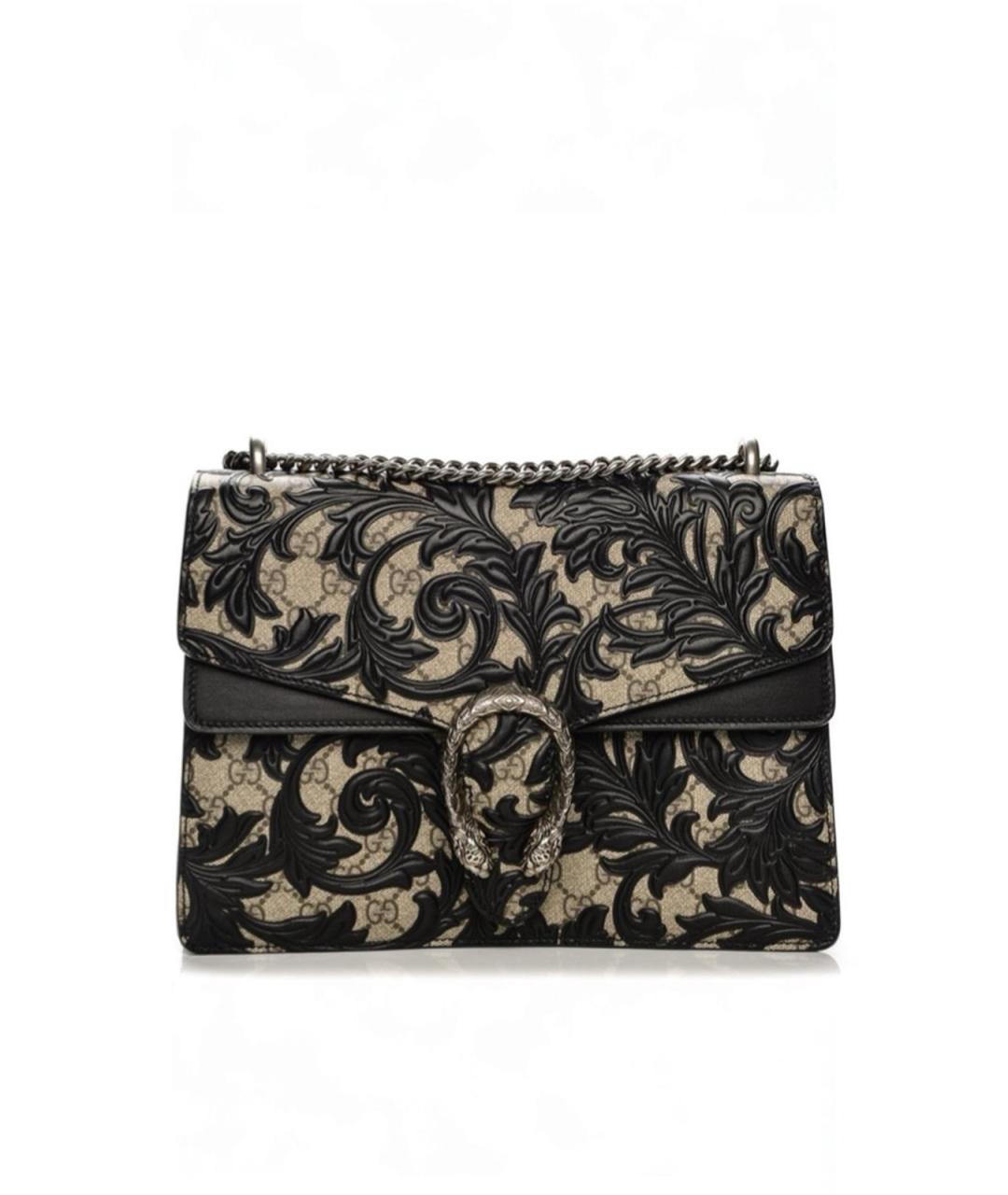 GUCCI Черная кожаная сумка тоут, фото 1