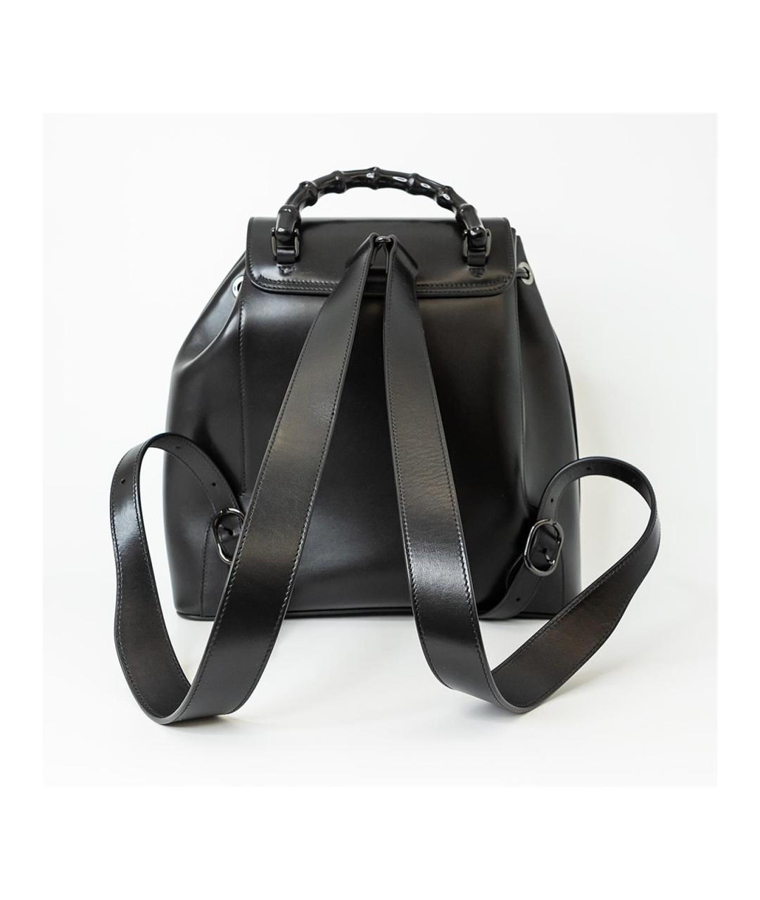 GUCCI Черный кожаный рюкзак, фото 4