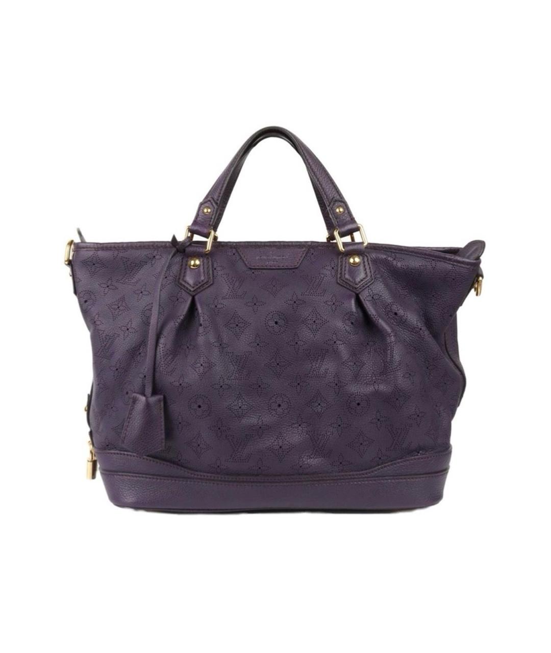 LOUIS VUITTON Фиолетовая кожаная сумка тоут, фото 1