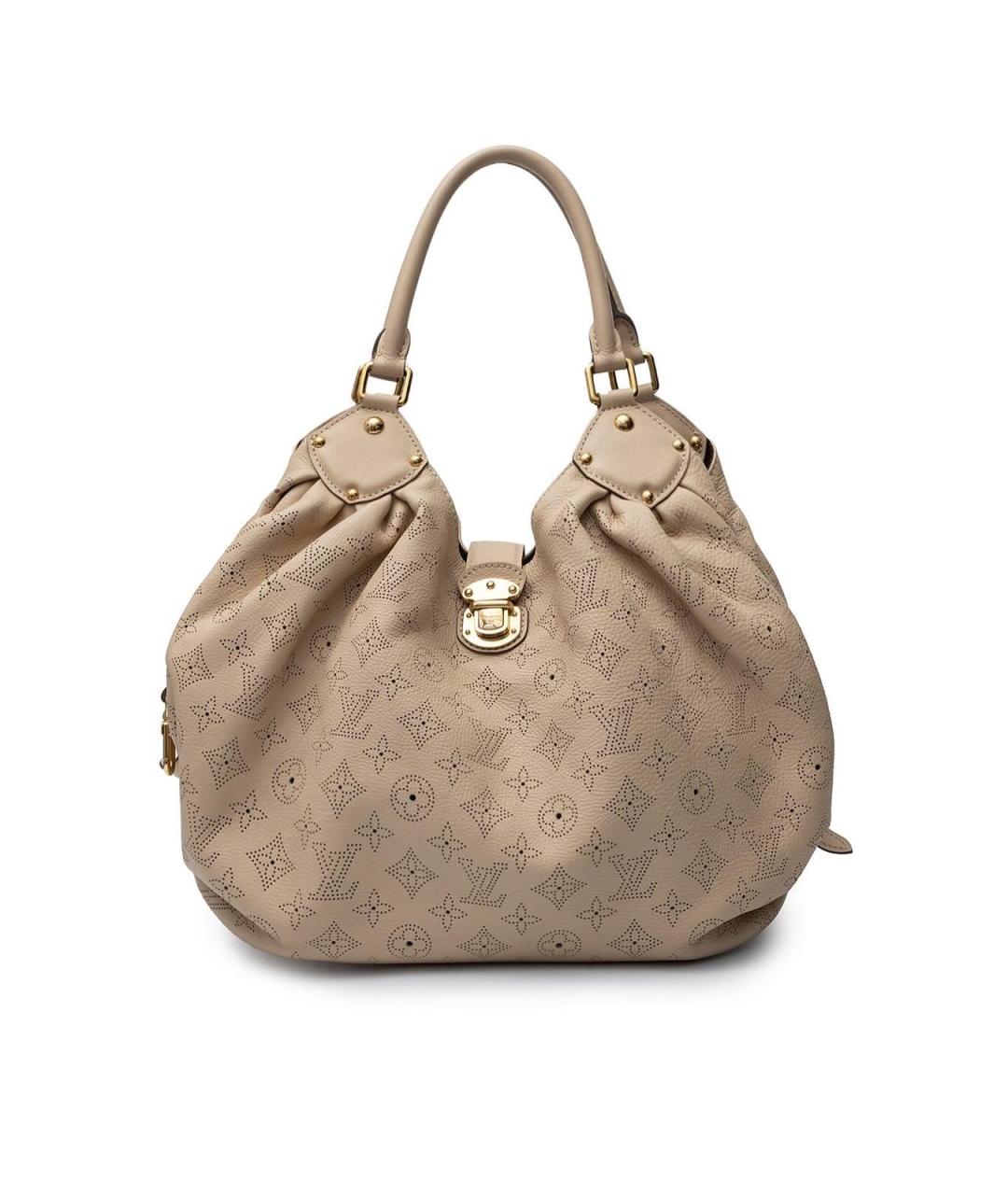 LOUIS VUITTON Бежевая кожаная сумка тоут, фото 2
