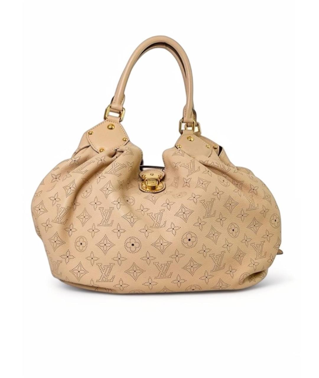 LOUIS VUITTON Бежевая кожаная сумка тоут, фото 1