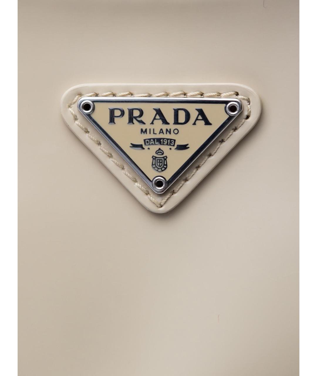 PRADA Бежевая кожаная сумка тоут, фото 5