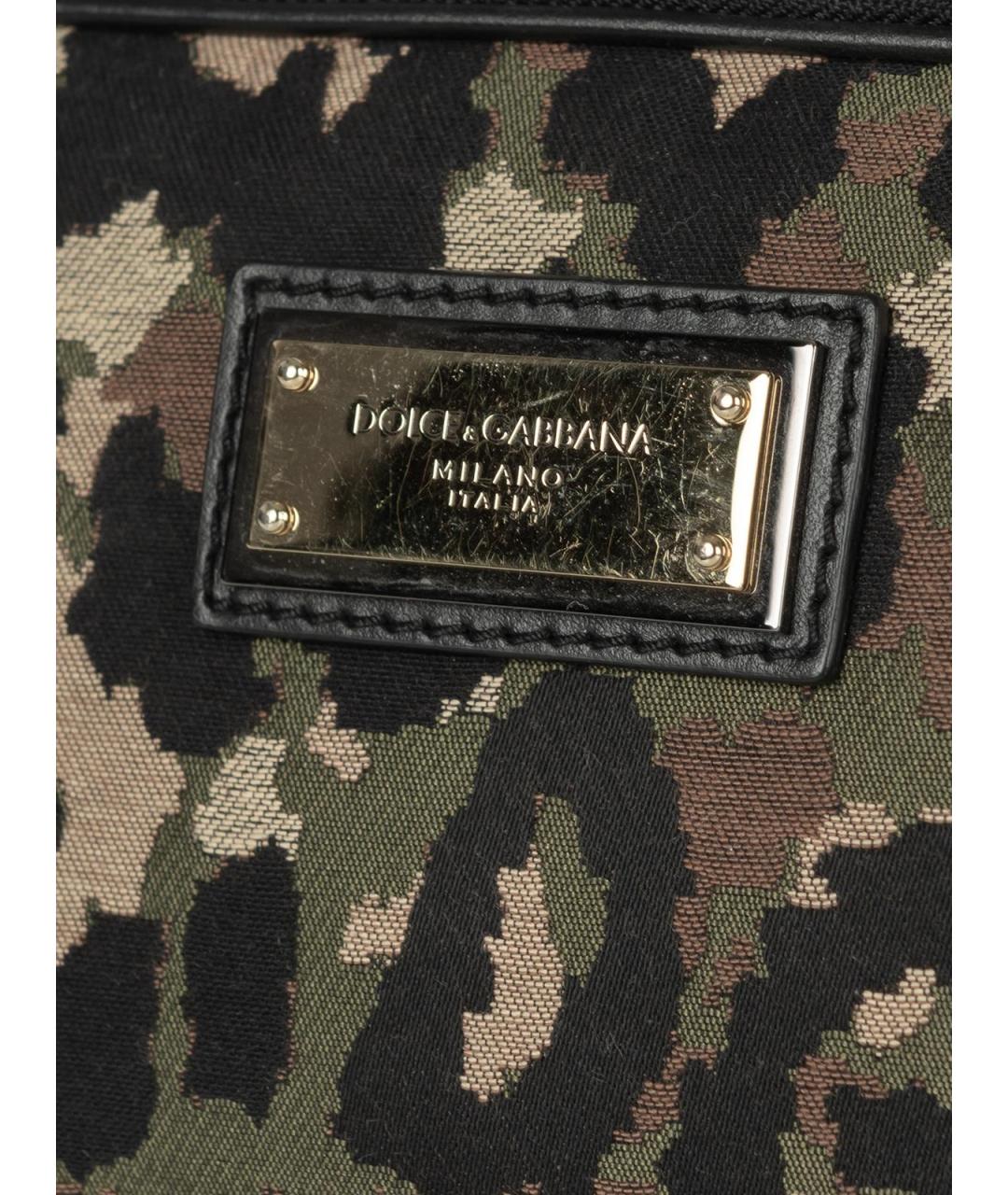 DOLCE&GABBANA Черная тканевая сумка тоут, фото 5