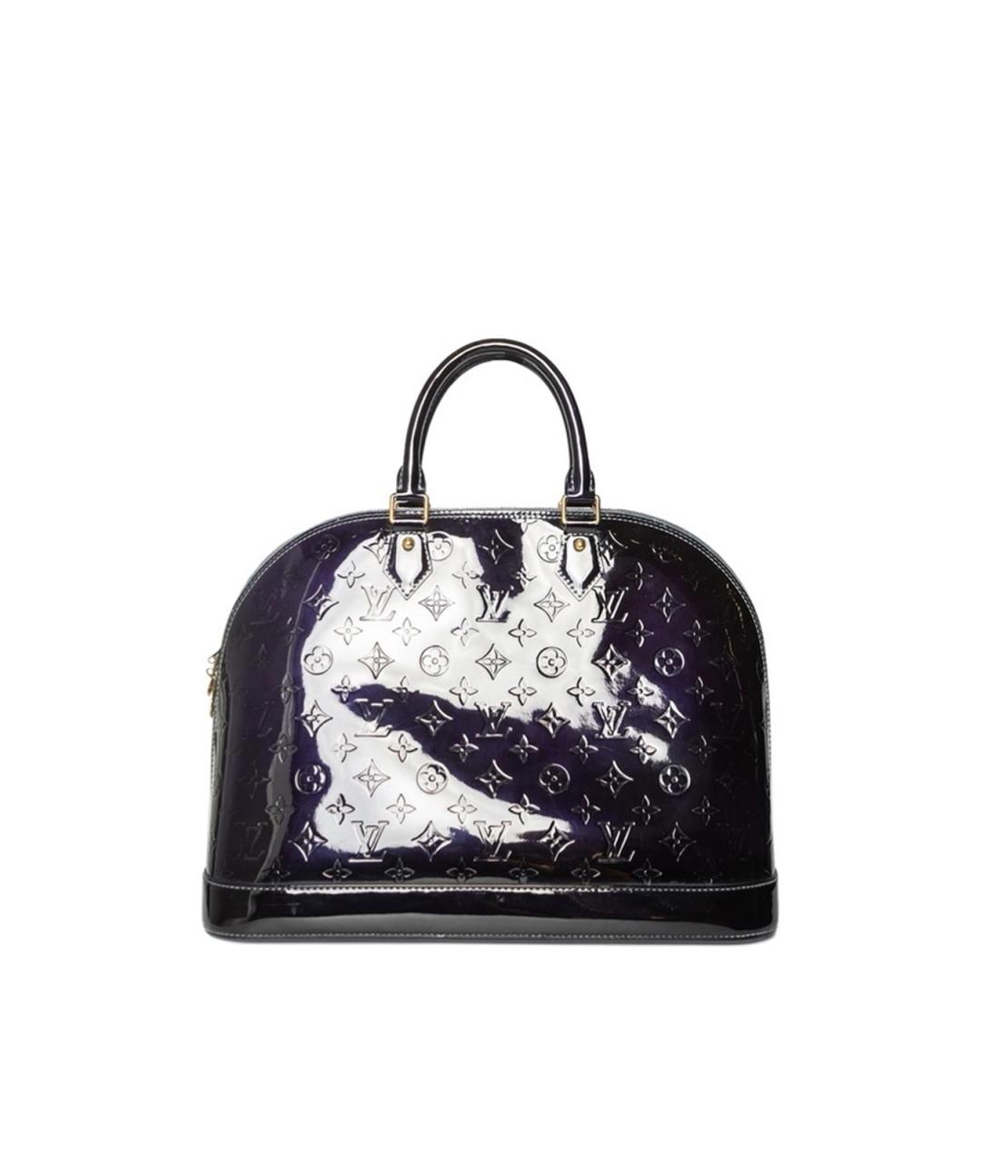 LOUIS VUITTON Синяя сумка тоут из лакированной кожи, фото 1