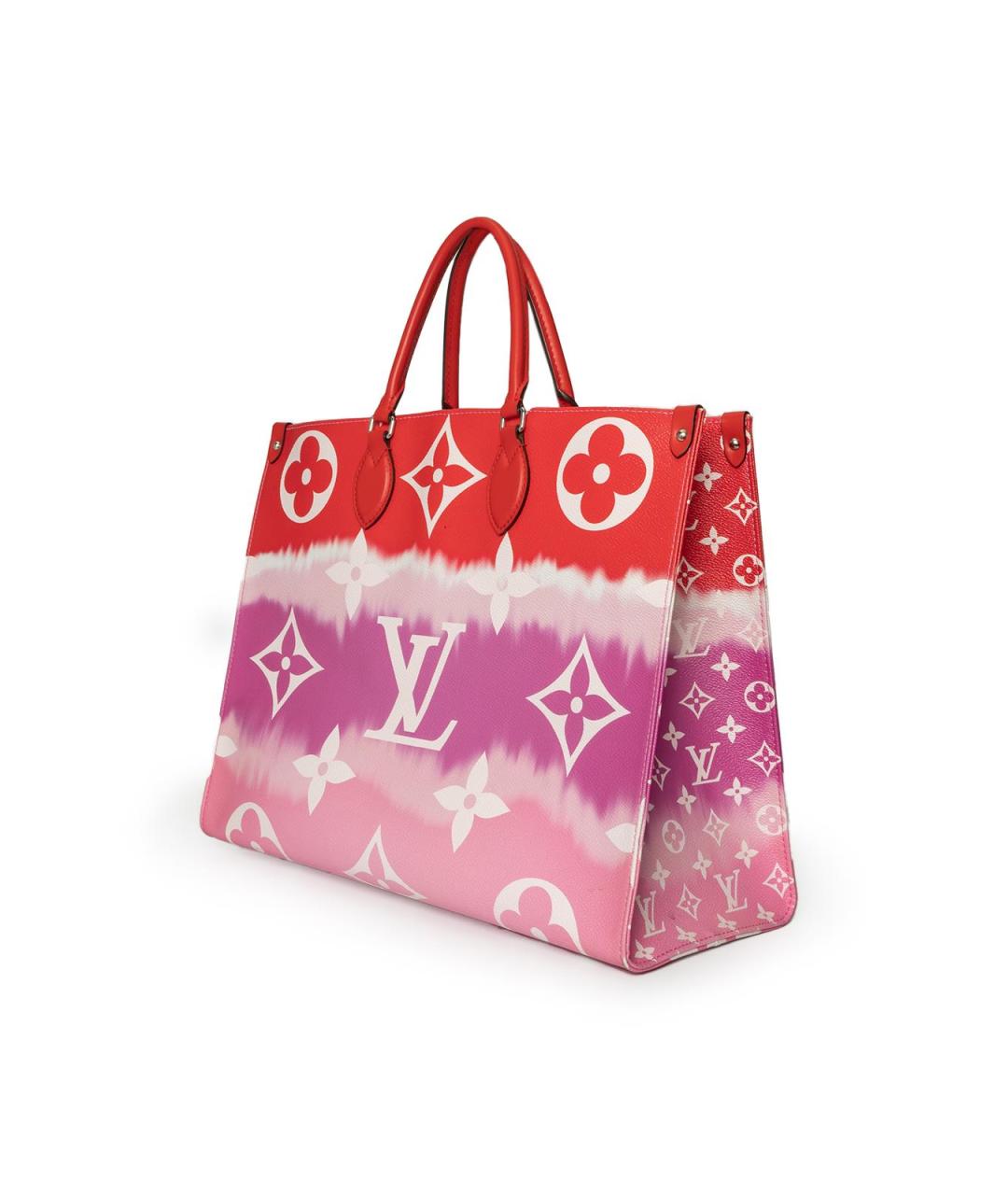 LOUIS VUITTON Красная кожаная сумка тоут, фото 3