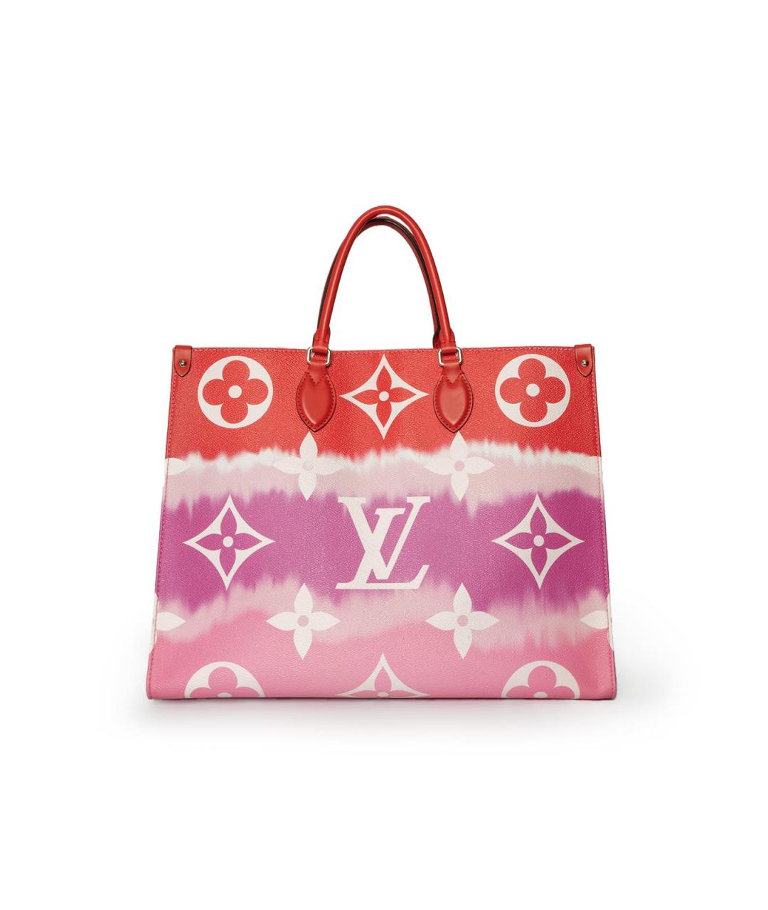 LOUIS VUITTON Красная кожаная сумка тоут, фото 2