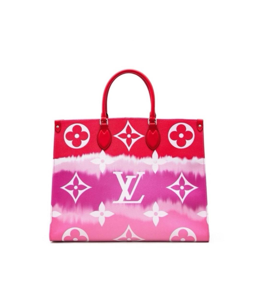 LOUIS VUITTON Красная кожаная сумка тоут, фото 1
