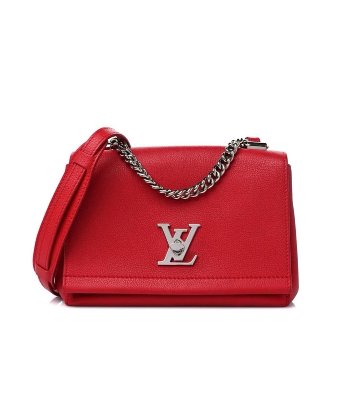 LOUIS VUITTON Красная кожаная сумка тоут, фото 1
