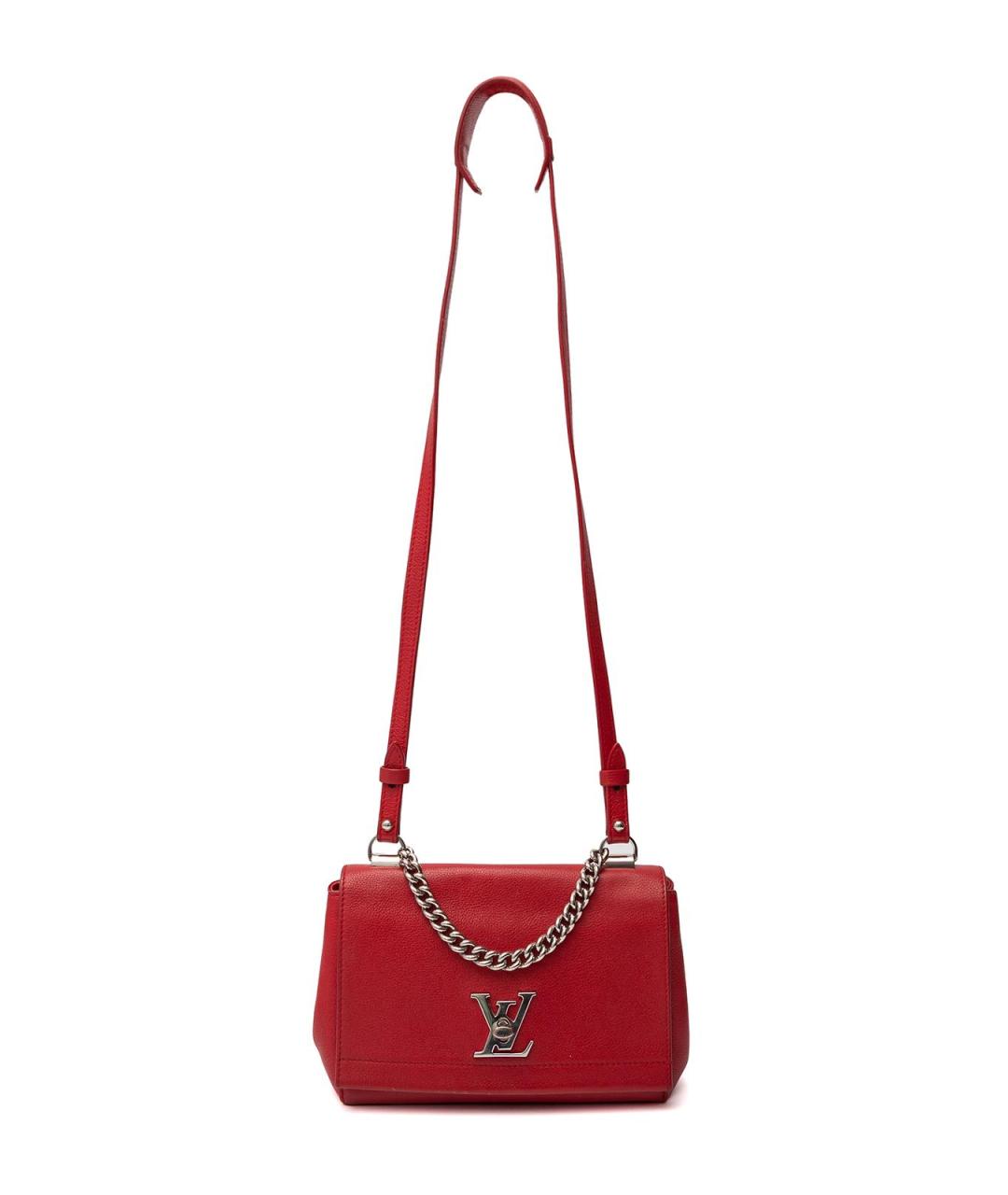 LOUIS VUITTON Красная кожаная сумка тоут, фото 5