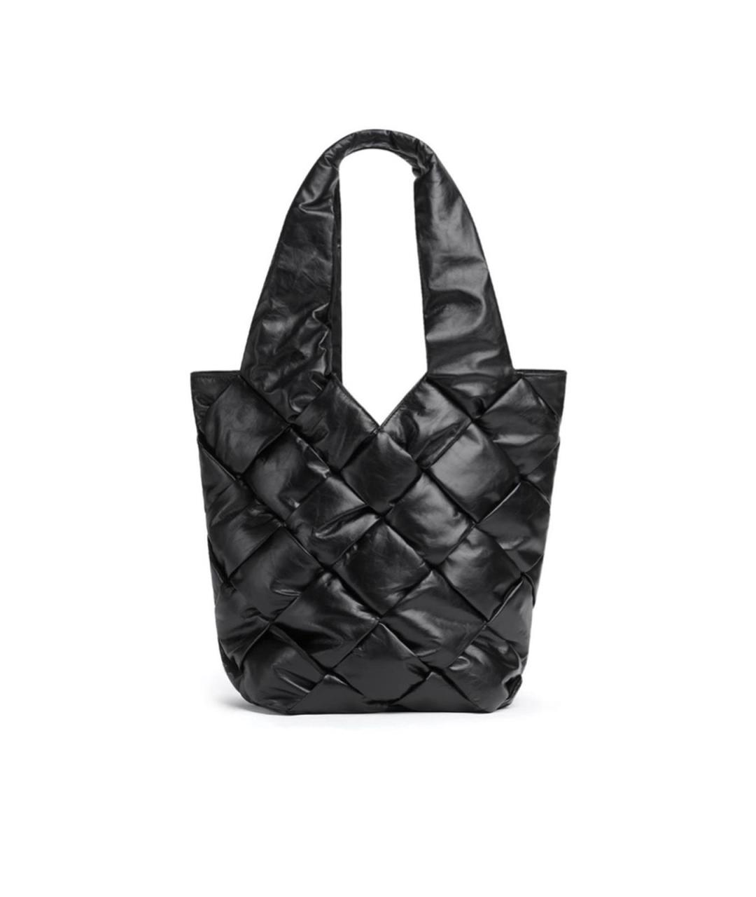 BOTTEGA VENETA Черная кожаная сумка тоут, фото 1