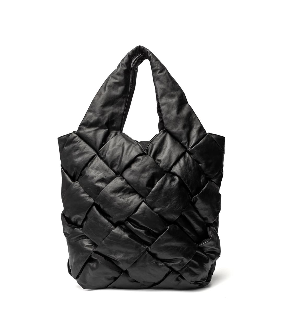 BOTTEGA VENETA Черная кожаная сумка тоут, фото 2