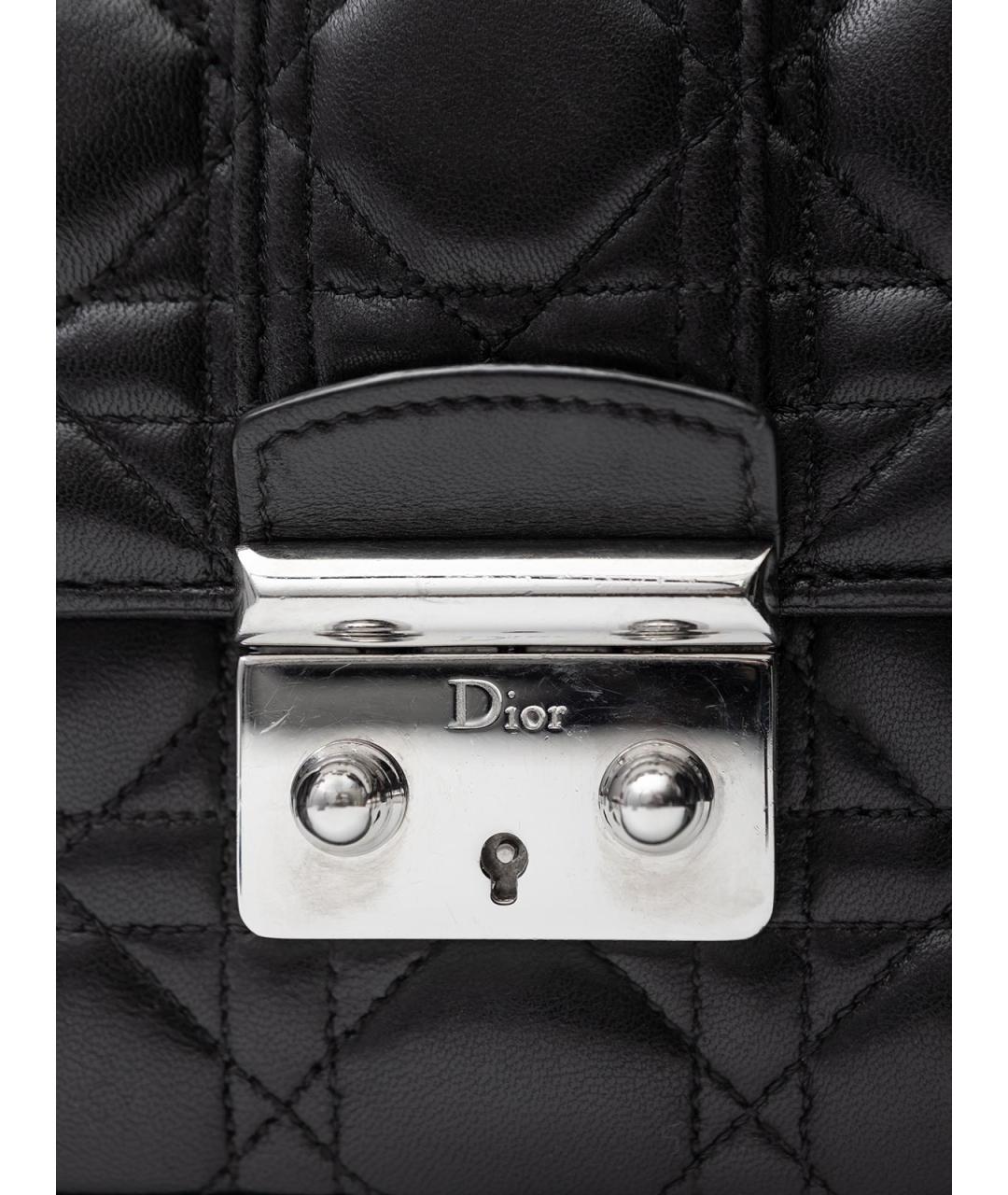 CHRISTIAN DIOR Черная кожаная сумка тоут, фото 5